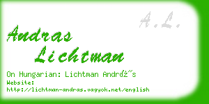 andras lichtman business card